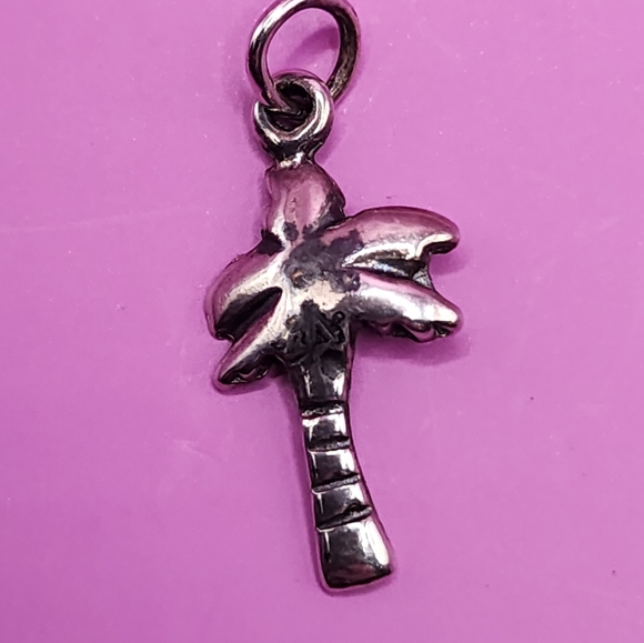 Vintage charm for charm bracelet Palm Tree. Sterling Silver. - Picture 2 of 6